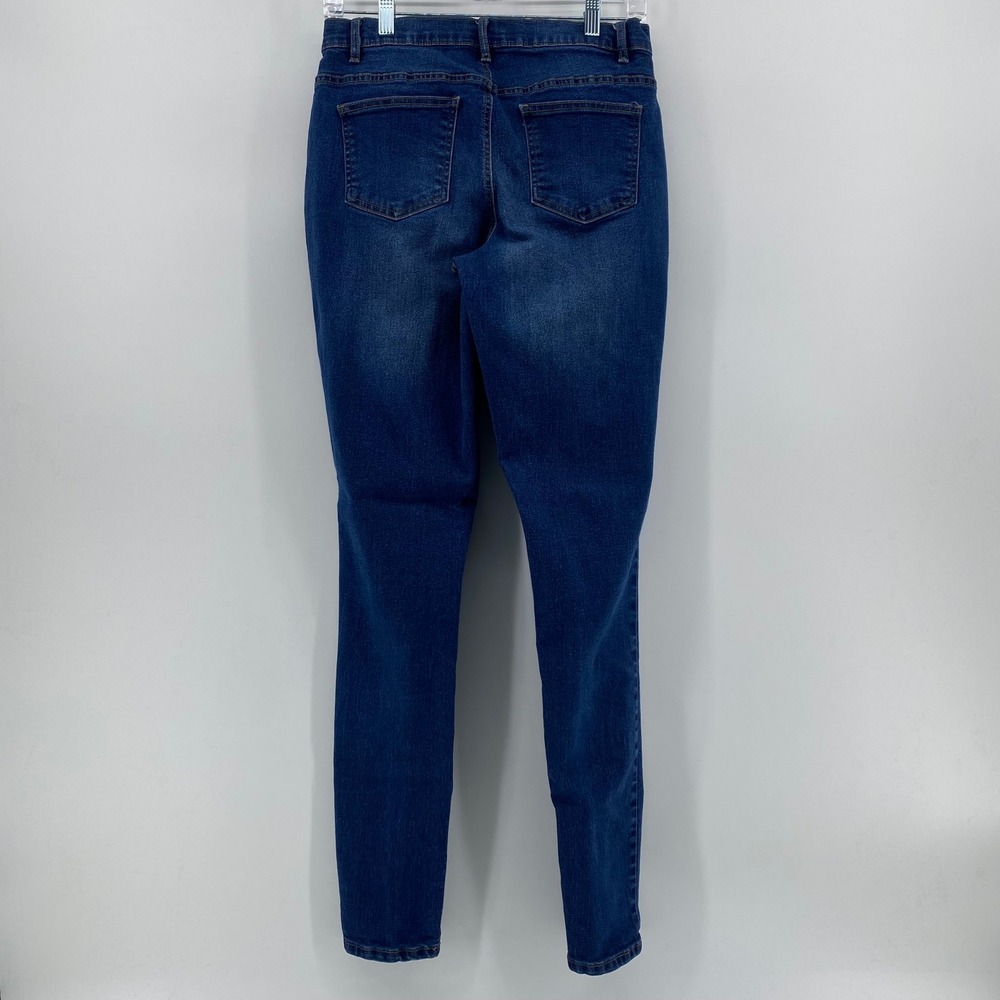 Venus Womens Blue Jeans Size 10L Dark Wash Skinny Mid Rise Denim Pants - Picture 4 of 7